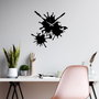 Wallity Reloj de Pared Decorativo de Metal Negro